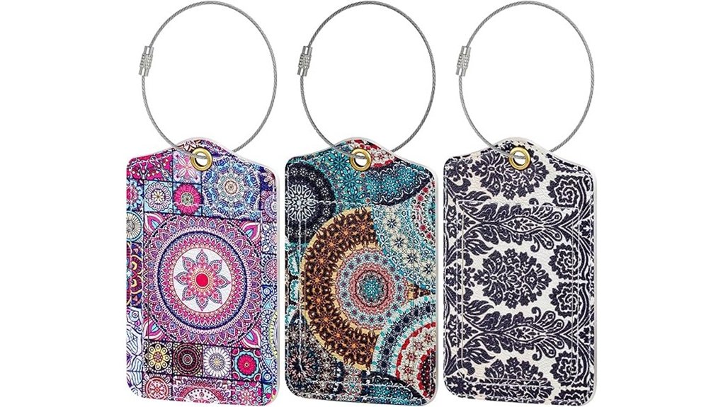 fishnet 3 pack privacy flap luggage tags