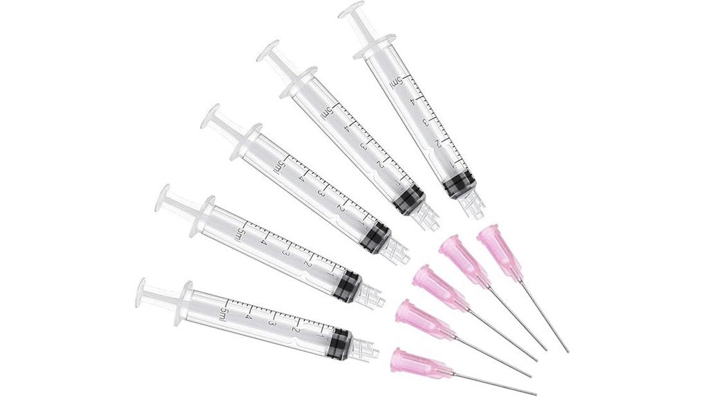 five 5ml blunt tip syringes