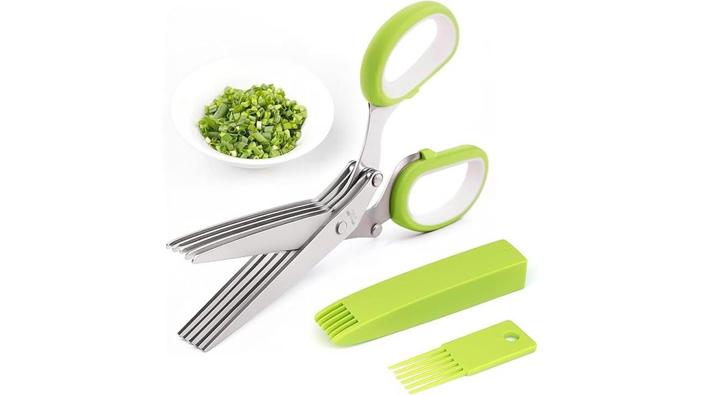 five blade herb cutting scissors