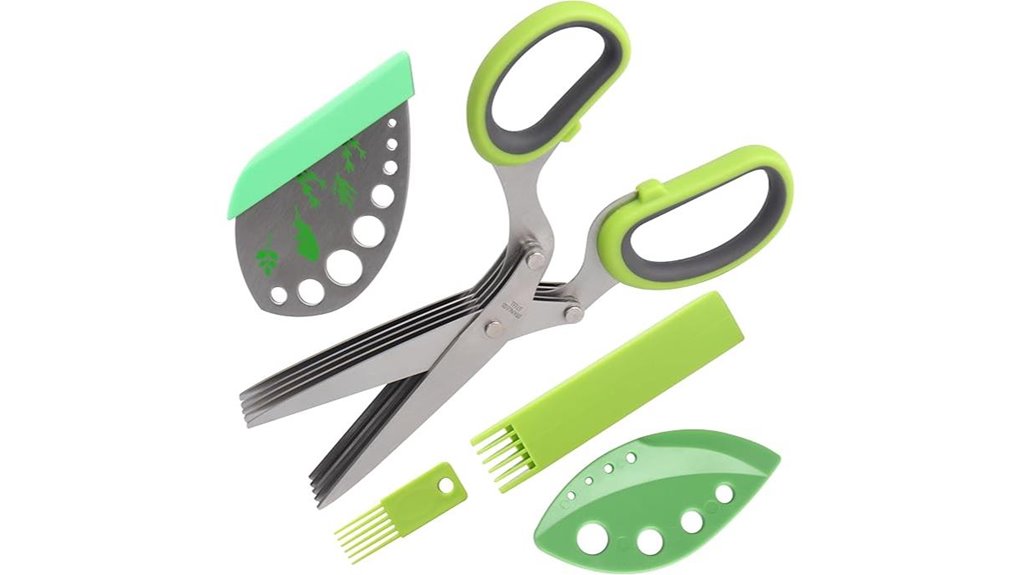 five blade stainless herb scissors