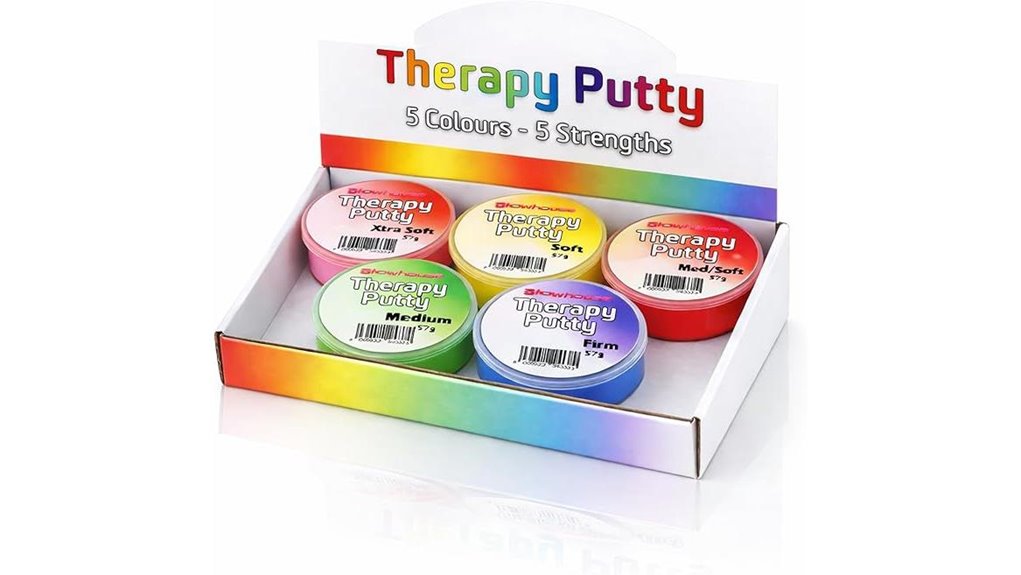 five color hand therapy putty