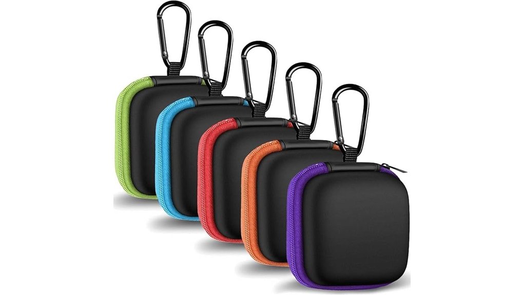 five pack earbud carrying cases