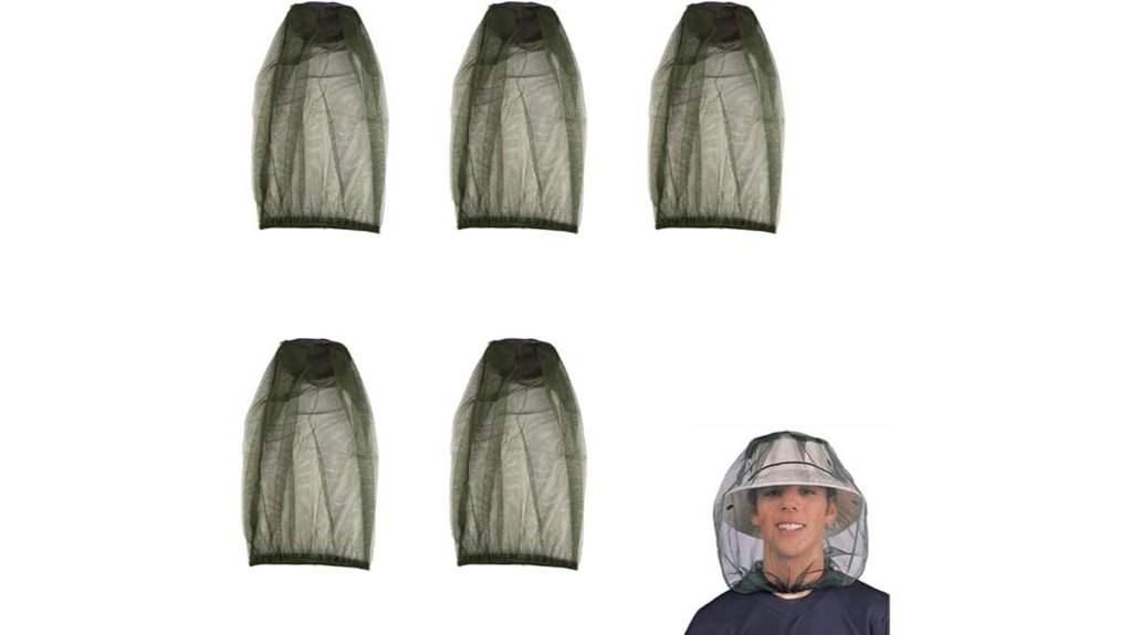 five pack lightweight mosquito headnet