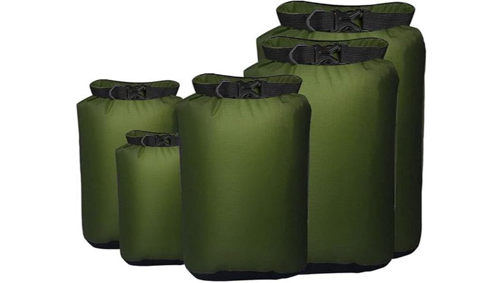 five pack waterproof outdoor drybags