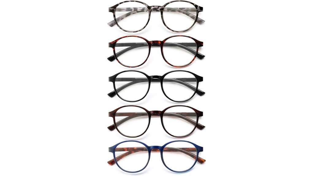 five pack women s blue light reading glasses