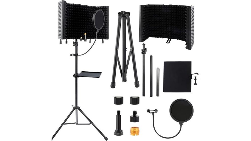 five sided microphone isolation shield