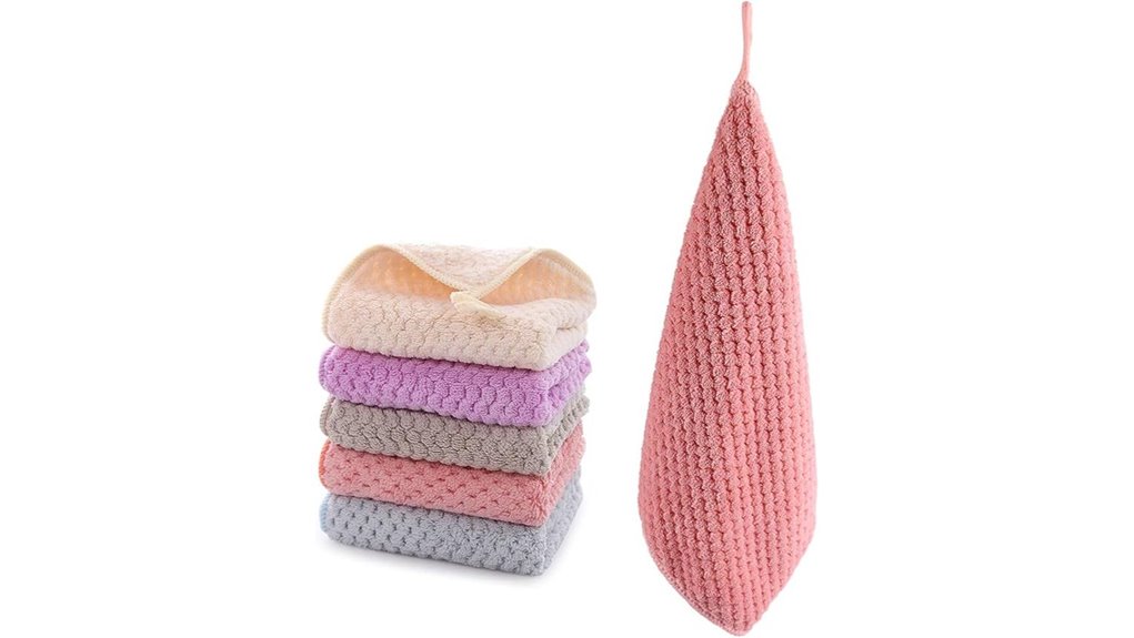 five super absorbent hanging towels