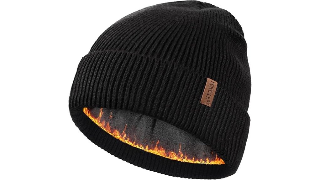 fleece lined unisex winter beanie