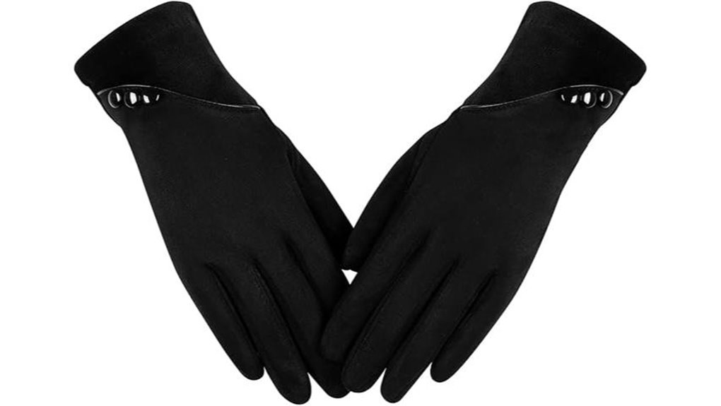 fleece lined windproof touchscreen gloves