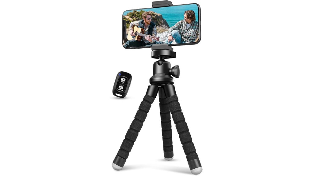 flexible phone tripod with remote