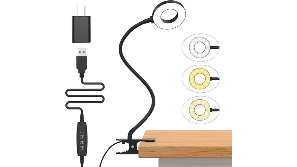 flexible silicone arm led clamp