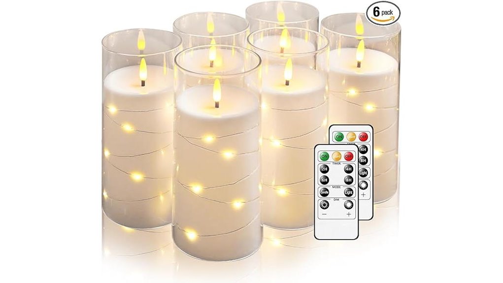 flickering flameless candles with remote