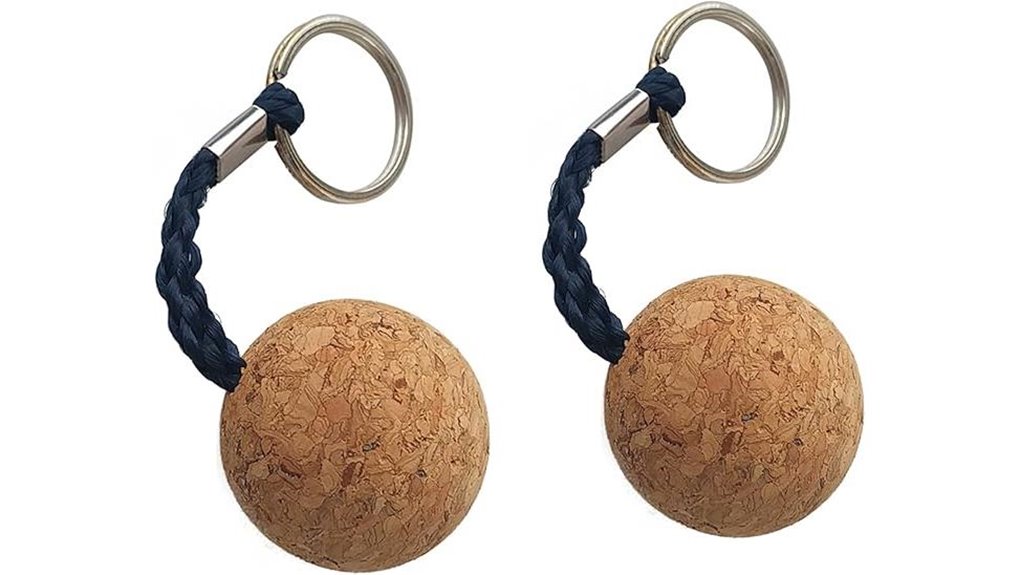 floating cork ball keyrings