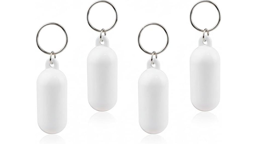 floating pill shaped buoy keychains