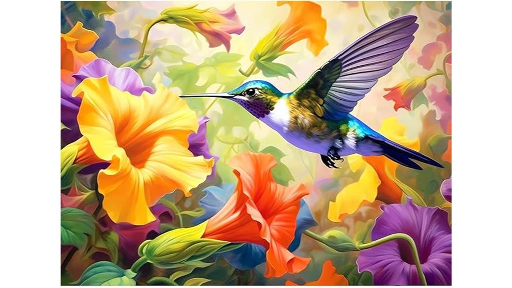 flower hummingbird 500 piece jigsaw puzzle