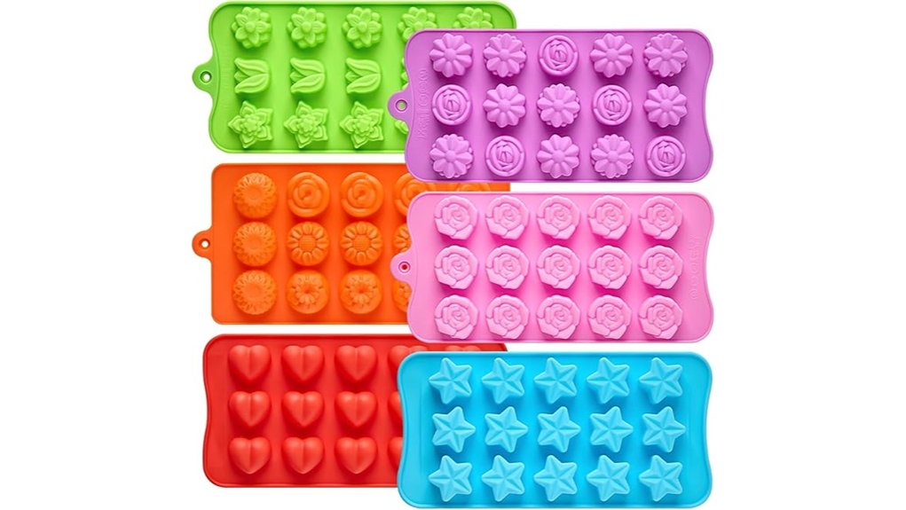 flower shaped silicone candy molds