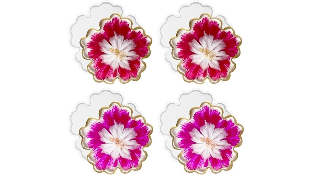 flower shaped silicone coaster molds