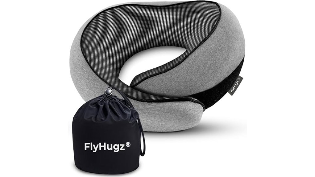 flyhugz memory foam neck pillow