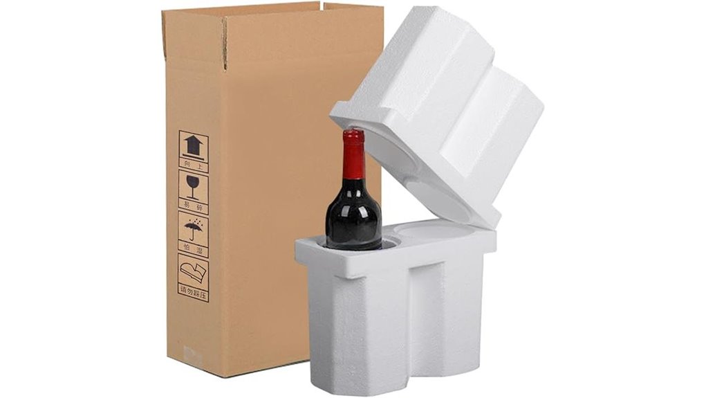 foam padded double wine shipping