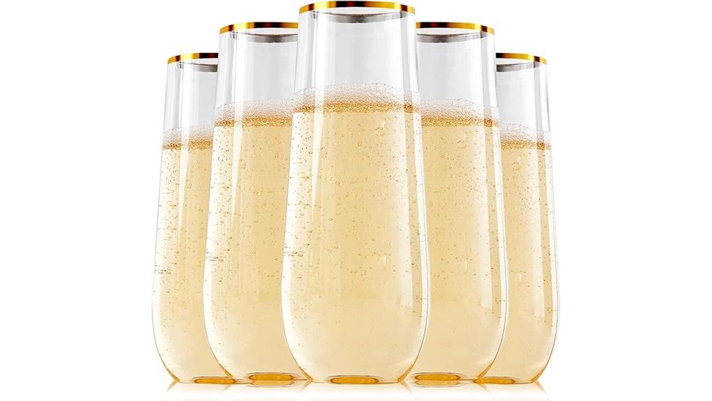 focusline stemless champagne flutes