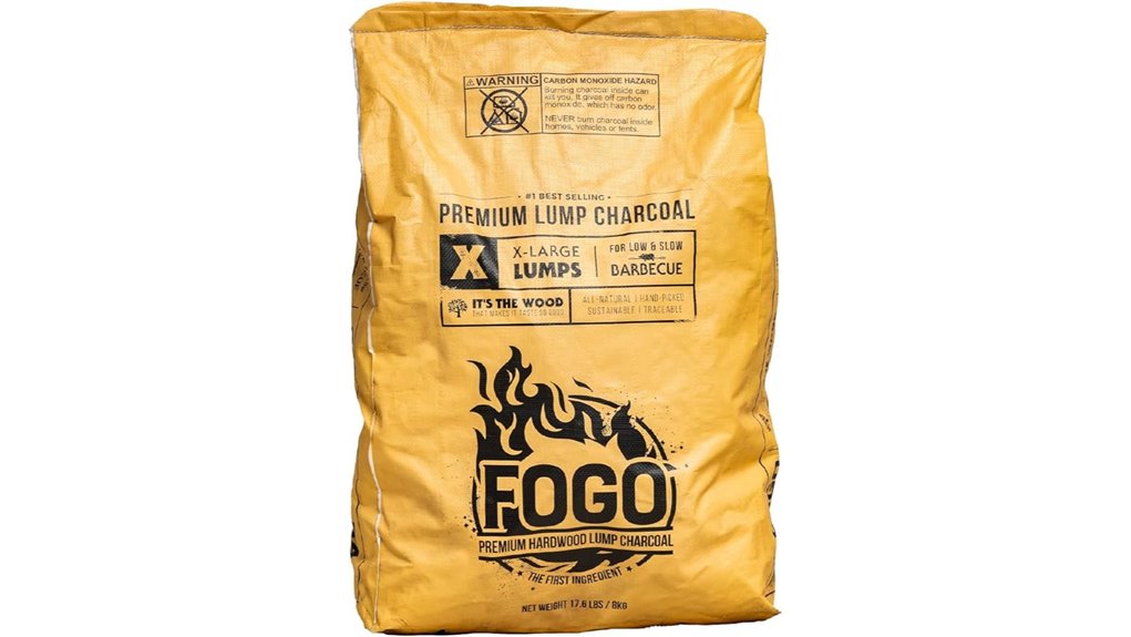 fogo oak hardwood lump charcoal
