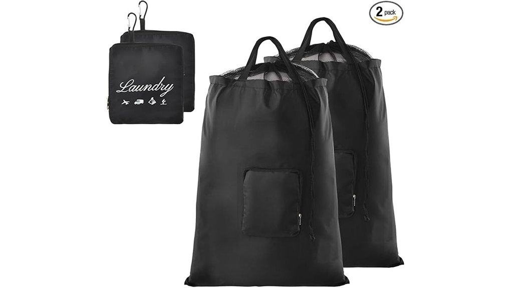 foldable 2 pack travel laundry bags