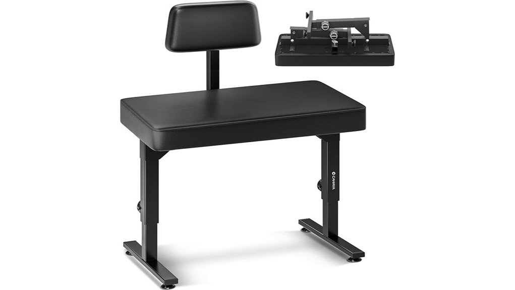 foldable adjustable piano bench