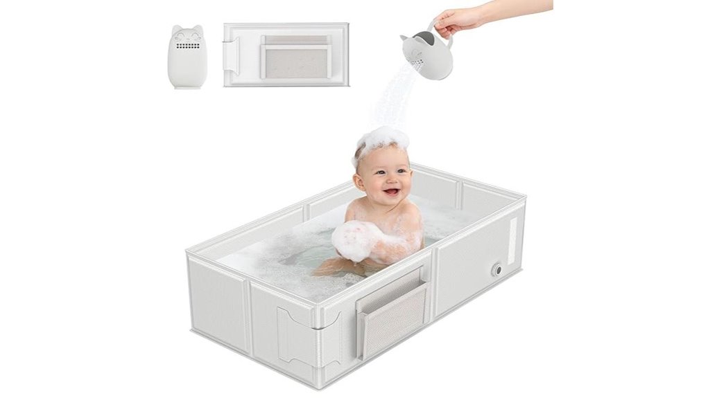 foldable baby bathtub with rinse