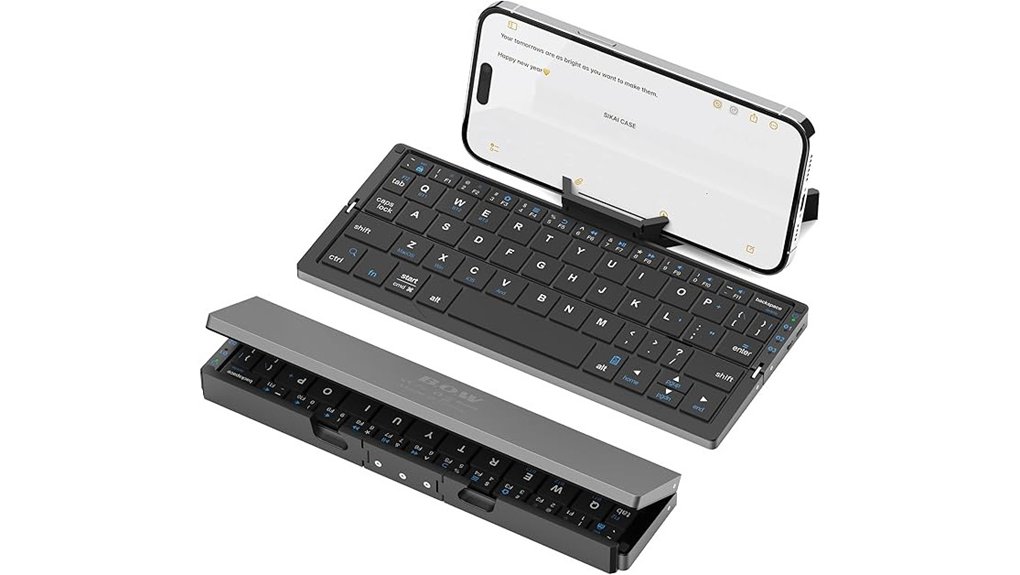 foldable bluetooth keyboard with stand