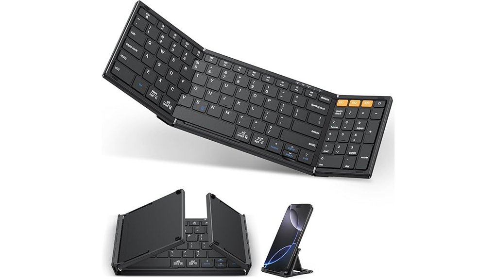 foldable bluetooth multi device keyboard