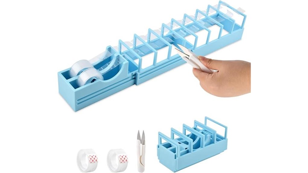 foldable double roll desktop tape dispenser