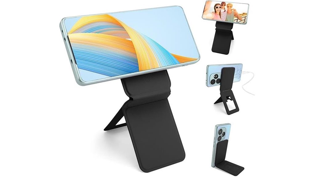 foldable magnetic pu leather stand