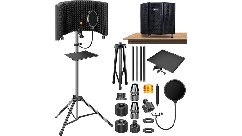 foldable microphone isolation shield