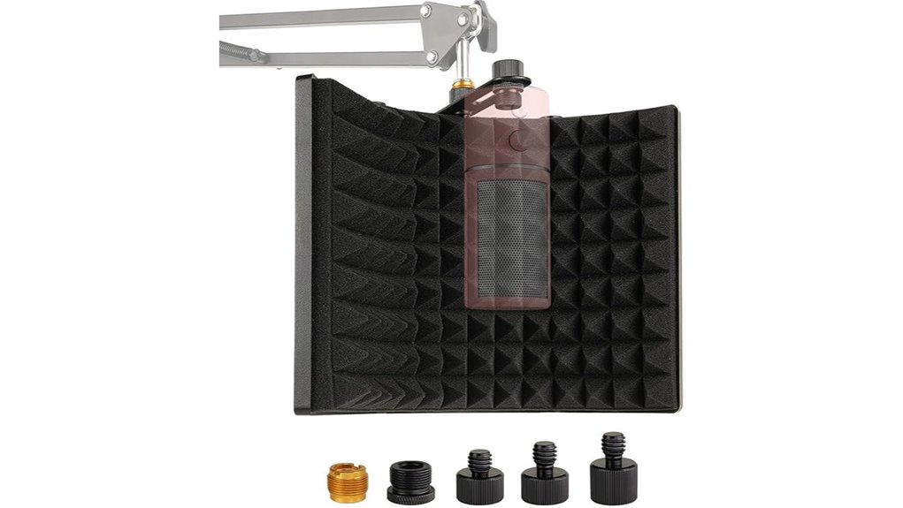 foldable microphone isolation shield