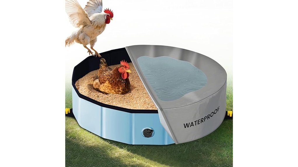 foldable poultry bath pool