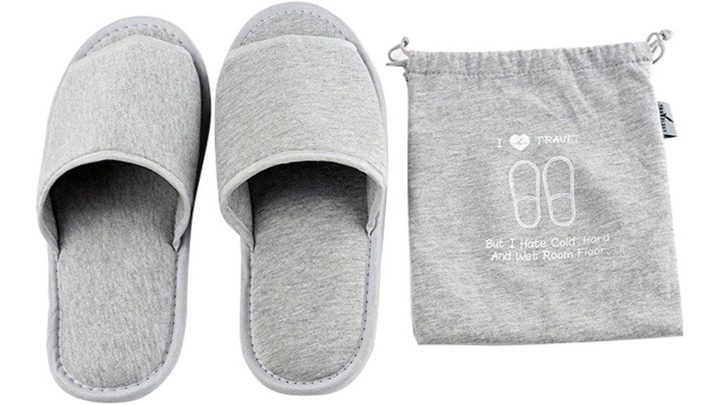 foldable towelling open toe slippers