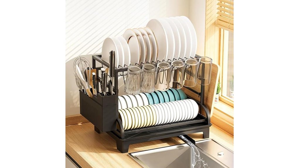 foldable two tier stainless steel