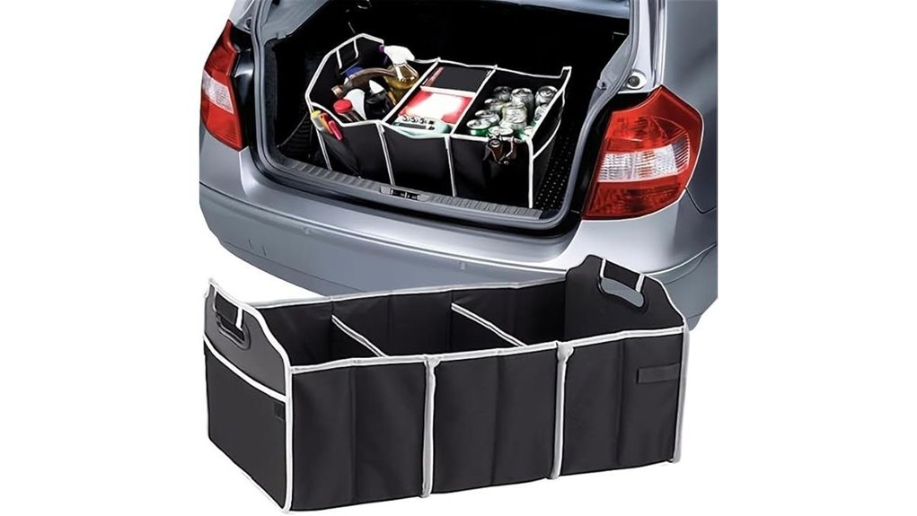 foldable waterproof car trunk organizer