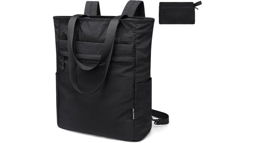 foldaway convertible tote backpack