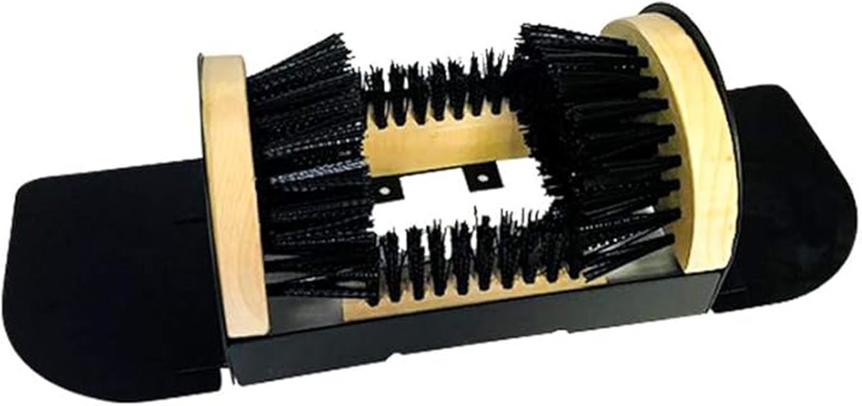 folding scraper boot brush