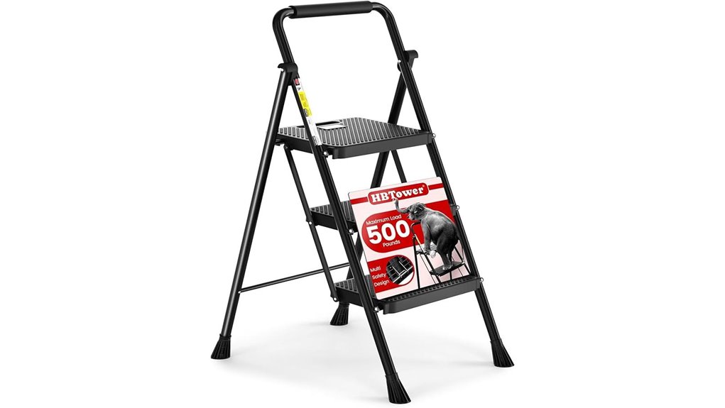 folding steel step stool