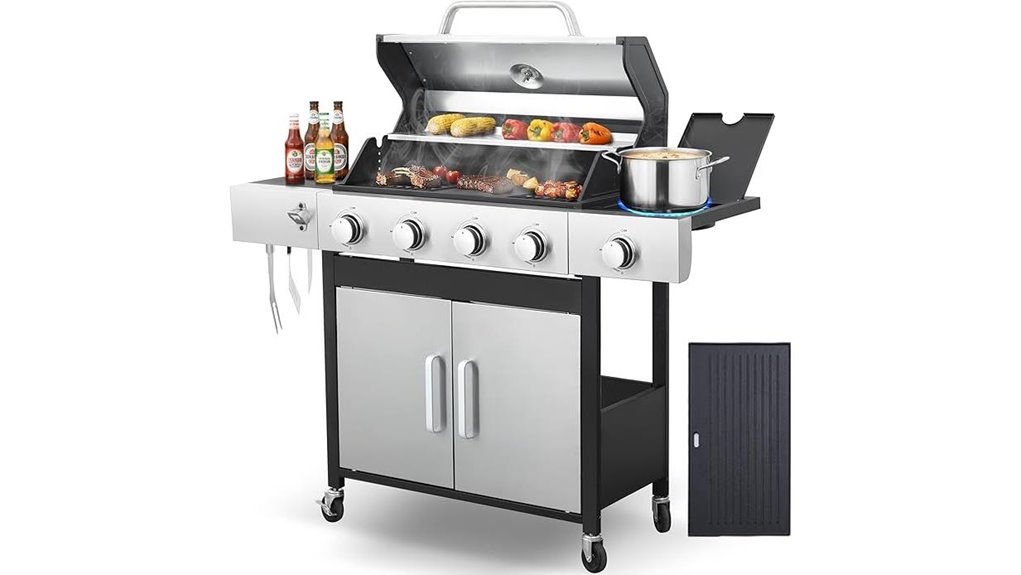 four burner propane grill