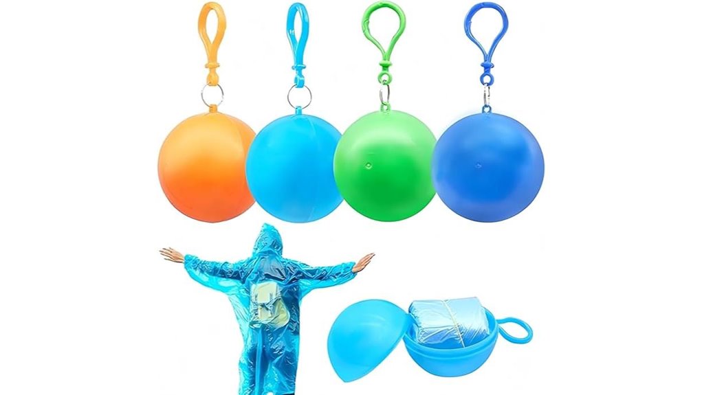 four pack disposable hooded ponchos
