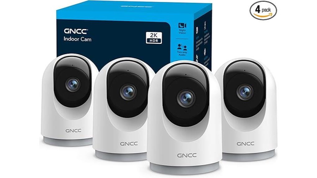 four pack gncc indoor security cameras