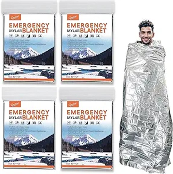 four pack large mylar blankets