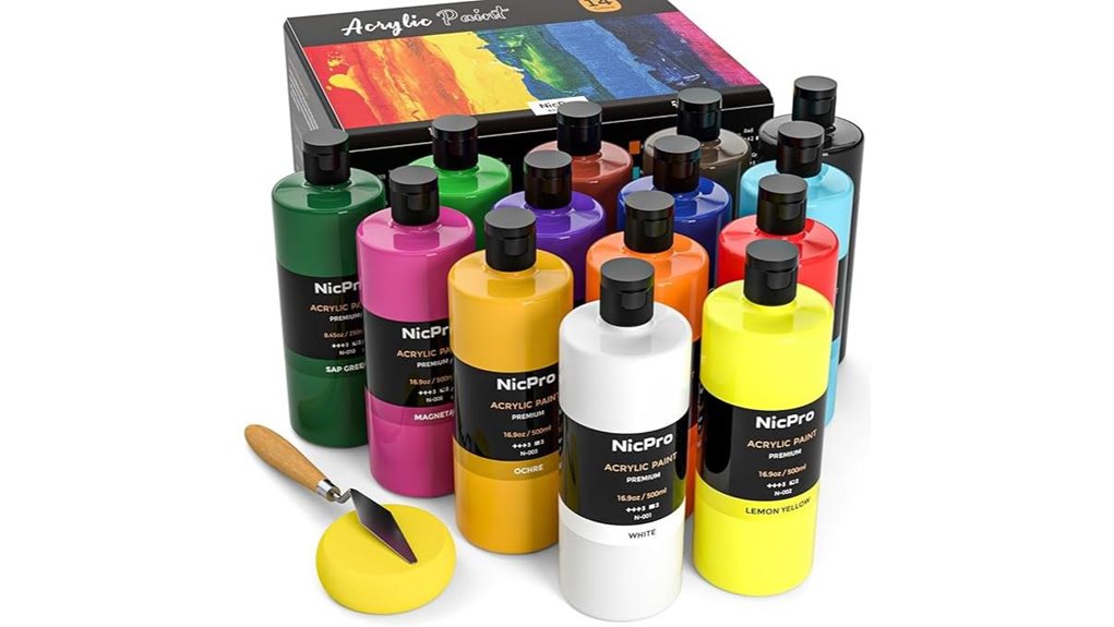 fourteen color large acrylic set
