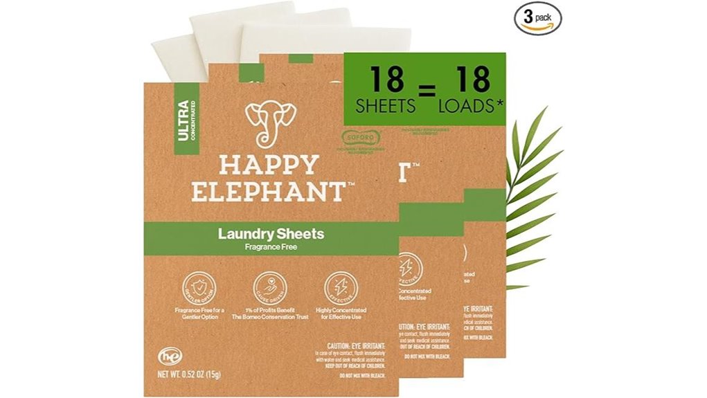 fragrance free biodegradable laundry sheets