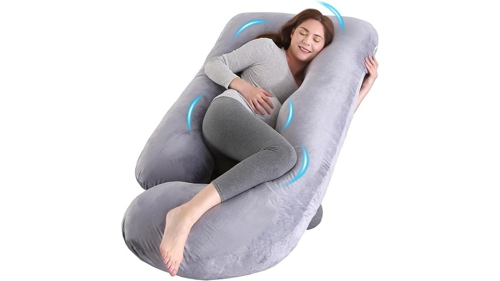 full body u shaped maternity pillow