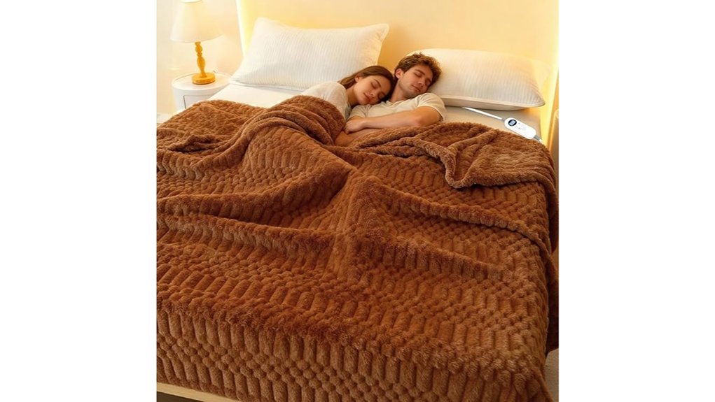 full size heated flannel blanket
