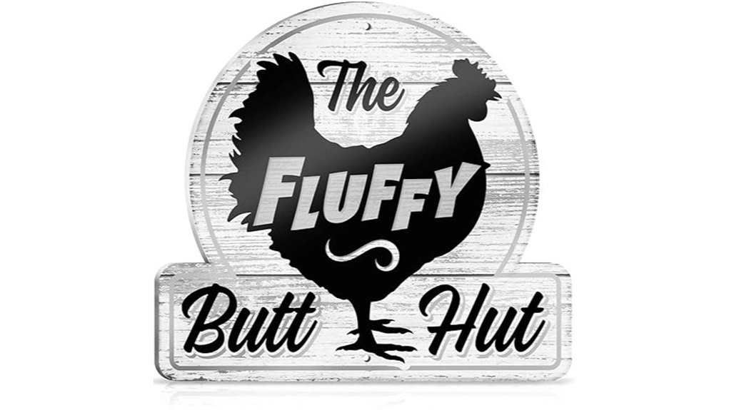 funny fluffy chicken coop sign